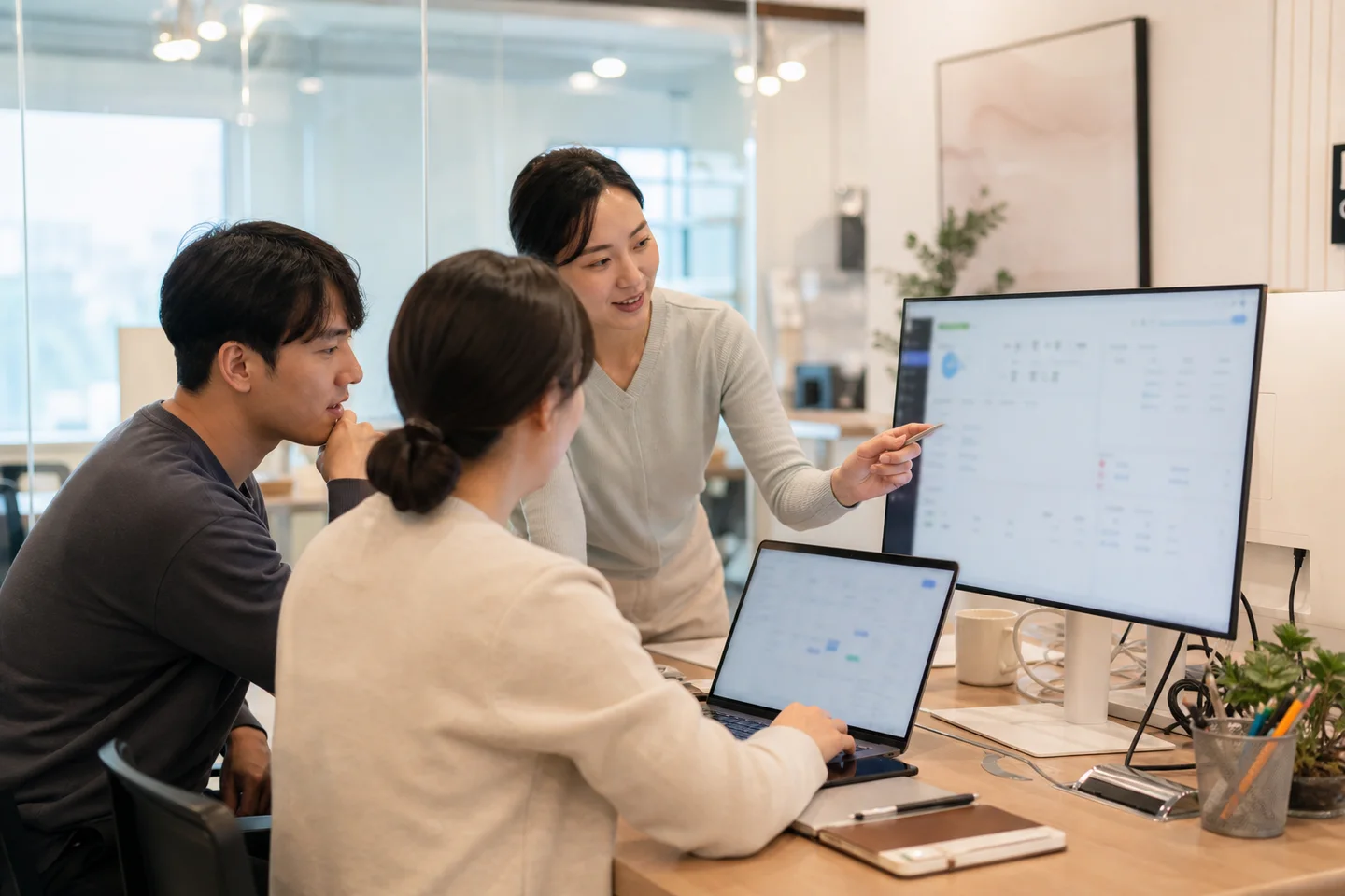 학원 운영 웹앱 MVP 작업 장면 예시