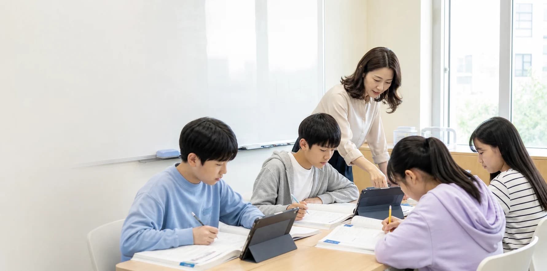 브릿지온 학원의 실제 수업 모습